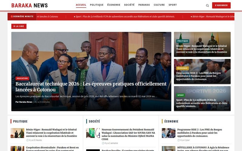 Site réalisé par Elimboo : Baraka News
