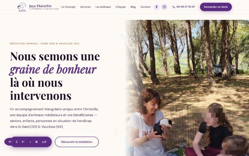 Site réalisé par Elimboo : Jaya Théra'Pet