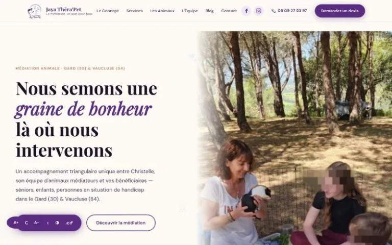 Site réalisé par Elimboo : Jaya Théra'Pet