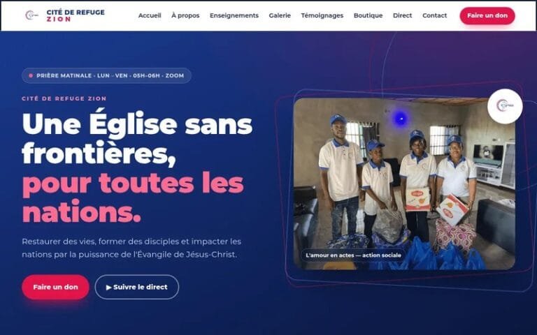 Site réalisé par Elimboo : Cité de Refuge Zion
